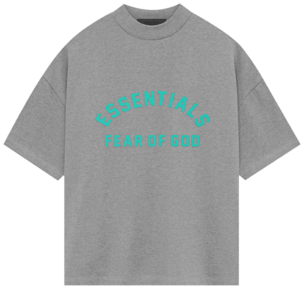 Gray Essentials Logo Print t Shirt